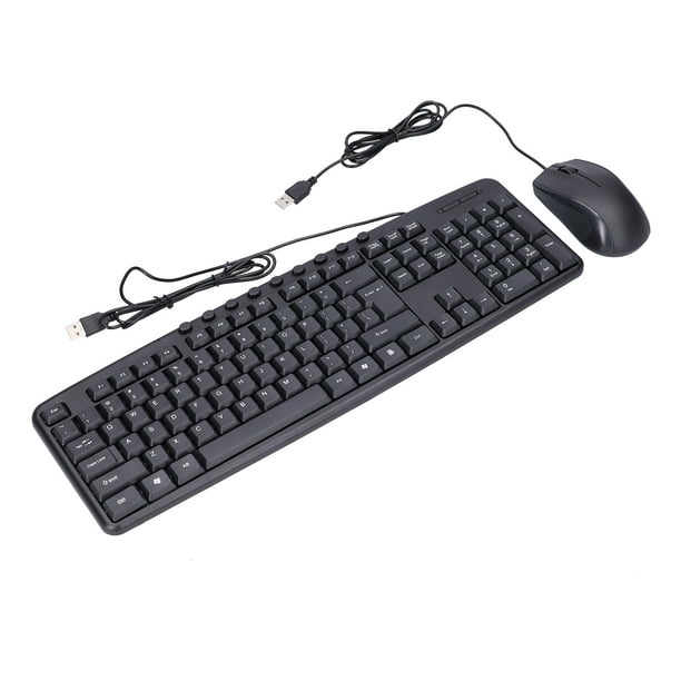 Combo de teclado y mouse con cable,Combo de mouse y teclado con cable Teclados de computadora optimizados para la excelencia