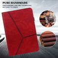 thumbnail image 3 of SaniMore for iPad Pro 11 2024 Embossed Stripe Case, PU Leather Case with Card Slot & Kickstand Pencil Holder & Hand Strap Shockproof Protective Case for Women Men, Red, 3 of 10