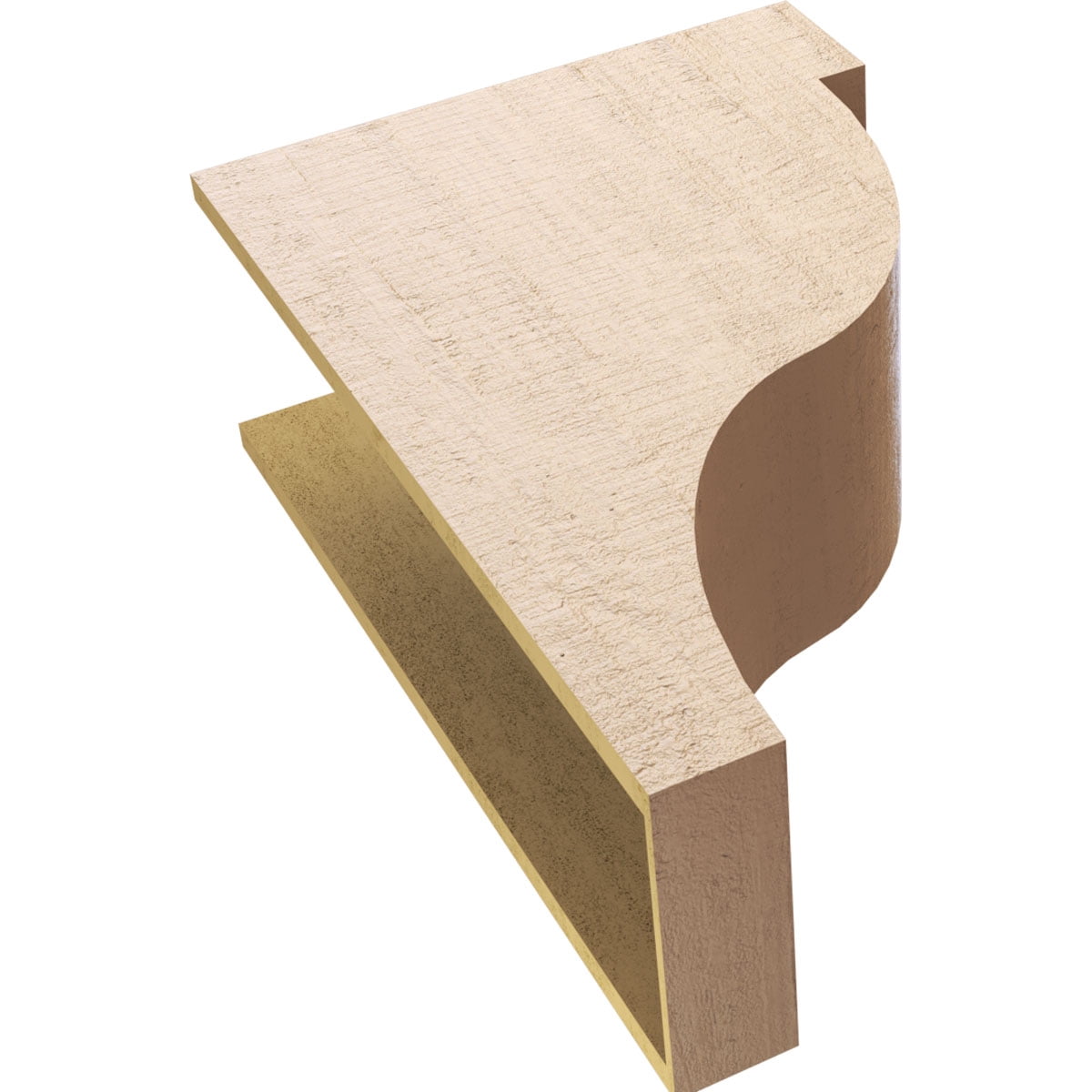 11"W x 22"D x 33"H Classic Garner Rough Cedar Woodgrain TimberThane Corbel, Primed Tan