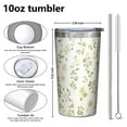 thumbnail image 4 of Pioneer Floral Pattern 10oz Tumblers Stainless Steel Tumbler with Lid and Straw,Vacuum Insulated Double Wall Travel Tumbler Cups with Cleaning Brush for Coffee, Tea, 4 of 4