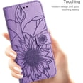 thumbnail image 4 of Case for Samsung Galaxy S23 Plus Wallet Case Kickstand Magnetic with Card Holder Sunflower Pattern Leather Flip Durable Shockproof Cover for Samsung Galaxy S23 Plus Lavender Sunflower, 4 of 18