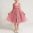 thumbnail image 4 of ATOGUTA Teen Girls Dresses Ruffle Tulle Tutu Dresses Cute Summer Party Princess Sundress Size 1T-10. Watermelon Red, 4 of 6