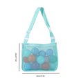 thumbnail image 3 of Bolsa De Juguetes Bolso de playa de malla Bolso de mano de estilo lindo Bolso de recolección para exteriores (Verde claro puro) Likrtyny libre de BPA, 3 of 3