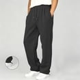 thumbnail image 2 of Falkdiz Warm Fleece Sweatpants for Boys Sport Drawstring Pockets Winter Straight Leg Pantalones Trendy Boys Pants Relaxed fit, Dark Gray, Size: 9-10Years, 2 of 7