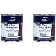 Deft Interior Clear Wood Finish Gloss Brushing Lacquer, Quart Two Pack