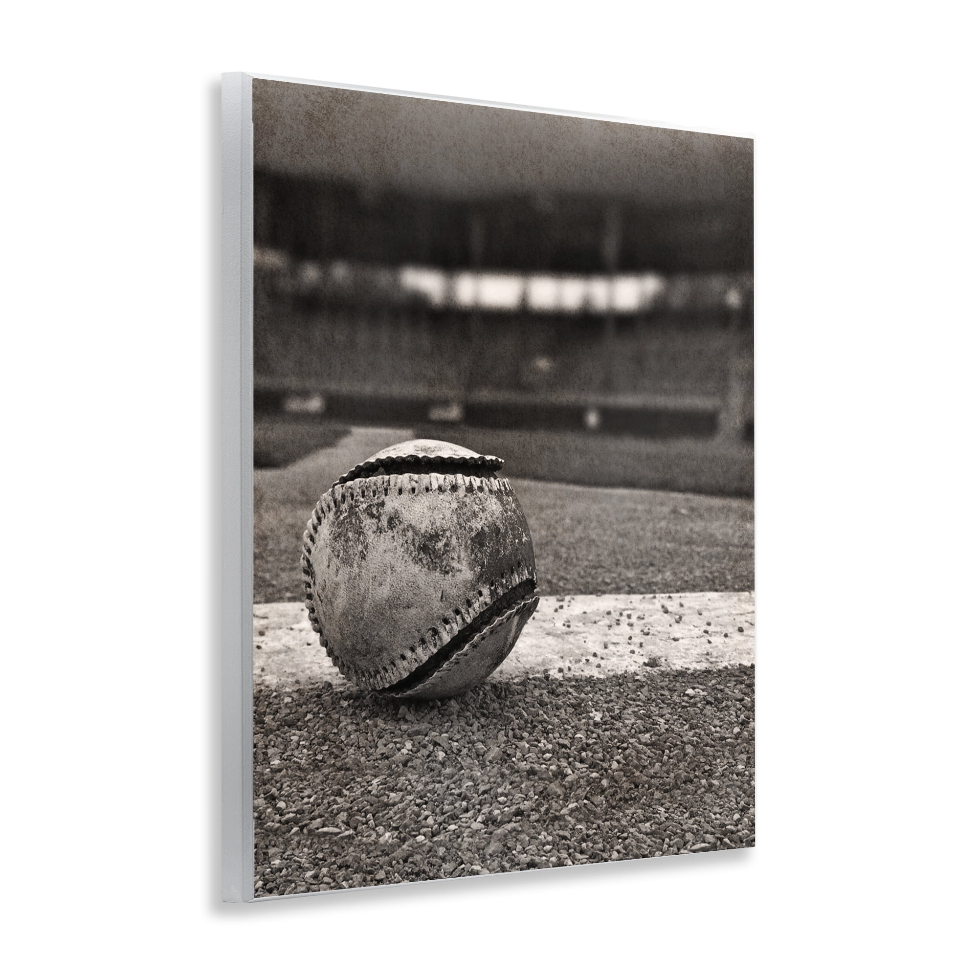 Stupell Industries Vintage Sports Weathered Baseball Wall Plaque Art, design by Marcus Prime