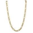 thumbnail image 6 of Auriga Fine Jewelry 10K Yellow Gold 8.75 mm Flat Figaro Chain Necklace for Men 24", 6 of 7