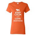 thumbnail image 1 of Ladies Keep Calm And Love Warthogs Hogs Animal Lover T-Shirt Tee, 1 of 2
