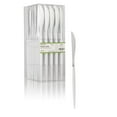 thumbnail image 2 of Moderna Silver Plastic Knife - with White Handle - 7 3/4" - 500 count box, 2 of 11