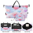 thumbnail image 2 of Travel Duffle Bag Weekender Bags Set with Large Organizer Bag and Cosmetics Pouch for Gym Trip Colorful Heart-shaped Balloons, 2 of 7