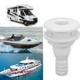 thumbnail image 1 of Qiilu Thru Hull Fitting 3/4 Boat Through Hull Connector 3/4in ABS Plastic Hose Coupling Drain Outlet Accessory, 1 of 8
