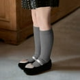 thumbnail image 5 of LckLvx Girls Long Socks Solid Color School Uniform Breathable Stretchy Knee High Cotton Socks 0-12 Years, 5 of 5