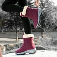 thumbnail image 4 of YOURDIARY Womens Snow Boots Winter Comfortable Warm Waterproof Outdoor Boots Faux Fur Lined Lace-Up, 4 of 7