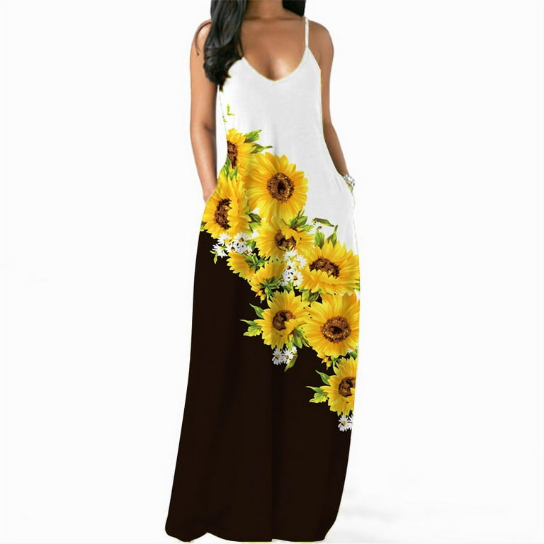 Long clearance sunflower dress