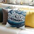 thumbnail image 3 of PIKWEEK Pillow Covers Standard Summer Blue Ocean Undersea World Dolphin Shell Jellyfish Seahorse Soft Brushed Microfiber Pillowcases with Zipper Bed Pillow Shams for Bedroom Sofa Car, 18*18inch 1pcs, 3 of 5
