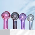 thumbnail image 6 of WKSCLPAI Handheld Spray Fan Electroplating USB Charging Portable Desktop Silent High Wind Outdoor for Travel Beach Summer Party, 6 of 7