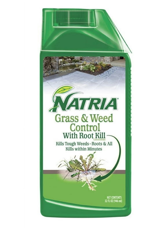 Natria 706500A Grass & Weed Control with Root Kill Herbicide Weed Killer, 32 Oz