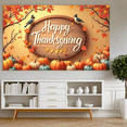 thumbnail image 2 of Wooden Sign Happy Thanksgiving Banner Autumn Leaf Decor Pumpkin Birds for Fall Festival Holiday Party Feast, 2 of 8