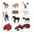 thumbnail image 2 of Juego de figuras de animales de granja con tractor, 10 piezas, para niños mayores de 3 años, 2 of 2