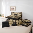 thumbnail image 5 of Homewish Rustic Bear Print Bedding Comforter Set 7pcs for Men, Jungle Plant Botanical Queen Bedding Sets, Hippie Western Animal Reversible Queen Sheet Sets, Lightweight Room Decor, 5 of 7