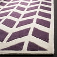 thumbnail image 3 of SAFAVIEH Chatham Easton Geometric Wool Area Rug, Purple/Ivory, 3' x 5', 3 of 8