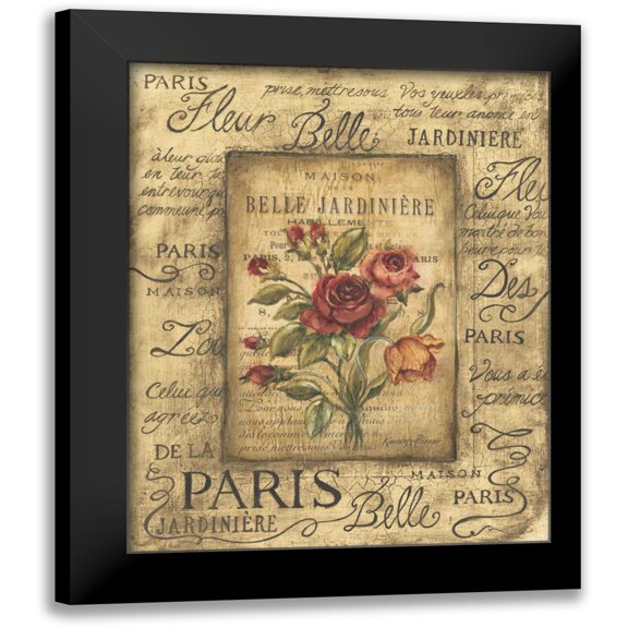 Poloson, Kimberly 12x14 Black Modern Framed Museum Art Print Titled - Bel Bouquet I