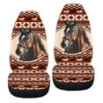 thumbnail image 6 of ZIATUBLE Aztec Ethnic Horse Front Seat Cover Set Washable Car Seat Cover Protector Auto Interior Accessories Fit for Most Car SUV 2 Packs Easy to Install Vehicle Protector Front Seats Covers, 6 of 7