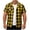 Yellow, variant on Kaemgyyd Men's Plaid Shirt Jacket Short Sleeve Regular Fit Work Shirt Shacket Button Down Casual Outdoor Fishing Shirt with Pocket