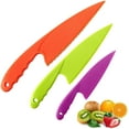 thumbnail image 2 of 6Pcs Plastic Kitchen Knife Set, Nylon Kitchen Knives for Kids, Safe Colorful Plastic Cooking Knives for Baking, Fruit, Bread, Cake, Lettuce Knife, 2 of 6
