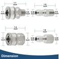 thumbnail image 3 of Juego de adaptadores para hidrolavadora Raincovo de acero inoxidable de 3/8", 3 of 5