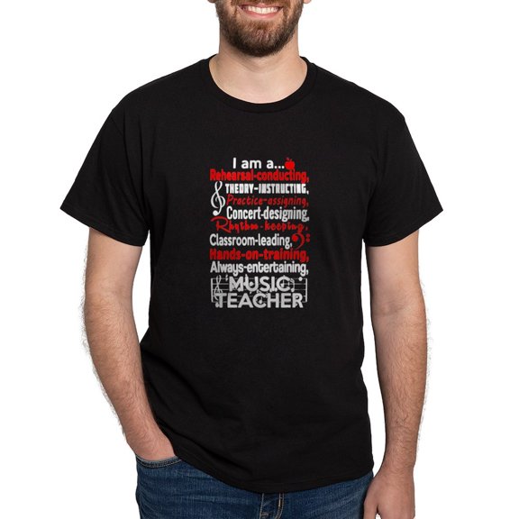 CafePress - Music Teacher T Shirt - Men's Classic Graphic Cotton T-Shirt