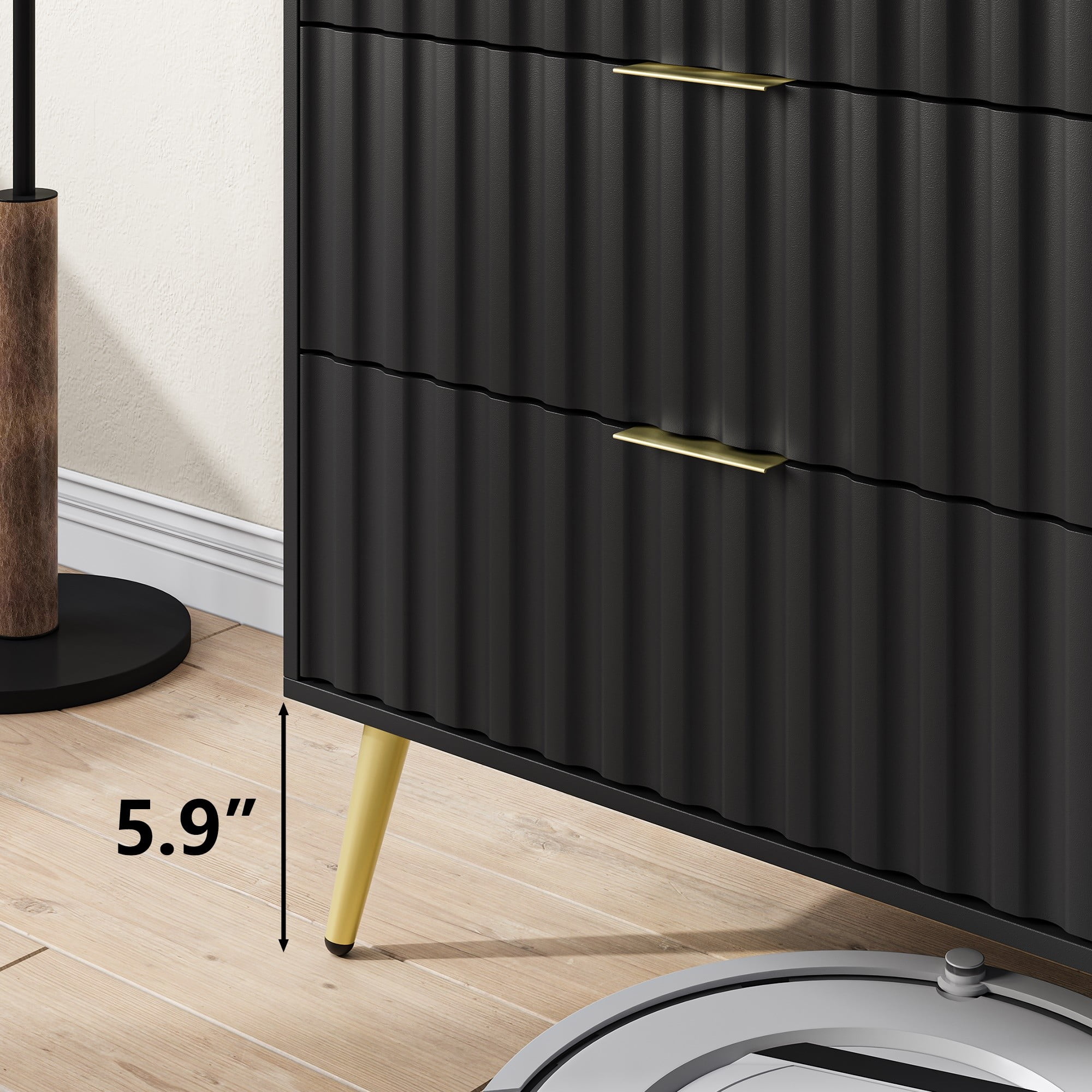 Finihen Modern 6 Drawer Dresser, Drawer Chest, Dresser Storage Cabinet, for Living Room, Bedroom, Hallway, Closet, Black Finihen Modern 6 Drawer Dresser, Drawer Chest, Dresser Storage Cabinet, for Living Room, Bedroom, Hallway, Closet, Black