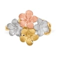 thumbnail image 3 of 14K Two-Tone Gold Ring Band Themed Open Back Diamond-cut, 3 of 4