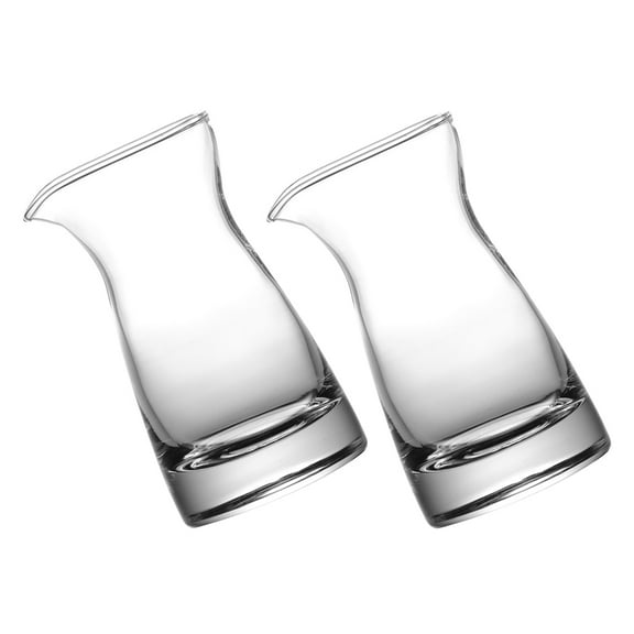 2pcs Glass Milk Jugs Pitcher Creamer Kitchen Pouring Sauce Pitcher 80 ML