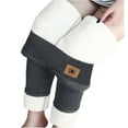thumbnail image 6 of Odeerbi Womens Fleece Lined Leggings High Waisted Winter Warm Pants Yoga Running Tights Loose 2024 Casual Thick Soft Thermal Leggings Gray, 6 of 7