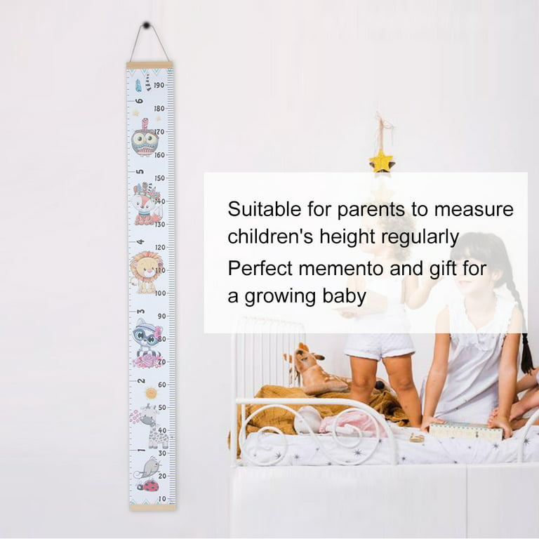 Hallops 35.43L x 3.94W Store Wooden Ruler Height Chart for Kids, Wood
