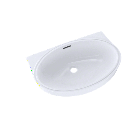 Toto Oval Oblong 21 5 8 X 14 5 8 Undermount Bathroom Sink With Cefiontect Cotton White Lt548g 01