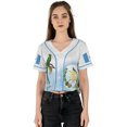 thumbnail image 4 of Lotusprinthandmade Personalized Guatemala Flag Crop Top Baseball Jersey for Women XS-XL Multicolor, 4 of 7