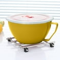 thumbnail image 5 of Qwtwty Lunch Box Stainless Steel Bowl Double Layer with Lid Handle Cup Ramen Bowl Soup Bowl Insulated Fresh Lunch Box, 5 of 6