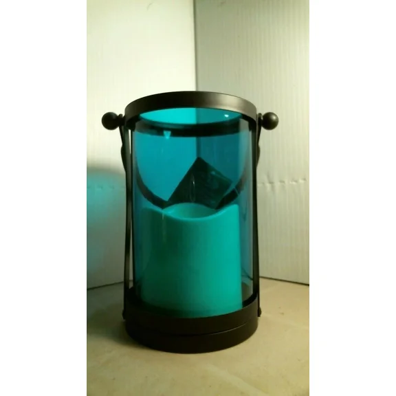 PURELY- Smart Garden 84053-Lc Aqua Glass Cylinder Led Candle Holder, Free Shipping