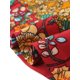 thumbnail image 5 of Vestido Boho de Mujer Inspire Chic con Mangas Cortas Abullonadas, Off-Shoulder, Floral, Smocked, Maxi, Color Rojo, Talla S, 5 of 6