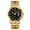 Gold Shell Black Surface, variant on Men's watch, luminous quartz watch, calendar men's watch, waterproof steel band business men's watch, simple men's watch, fashionable men's wristwatch, trendy