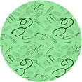 thumbnail image 1 of Ahgly Company Indoor Round Patterned Jade Green Area Rugs, 4' Round, 1 of 6