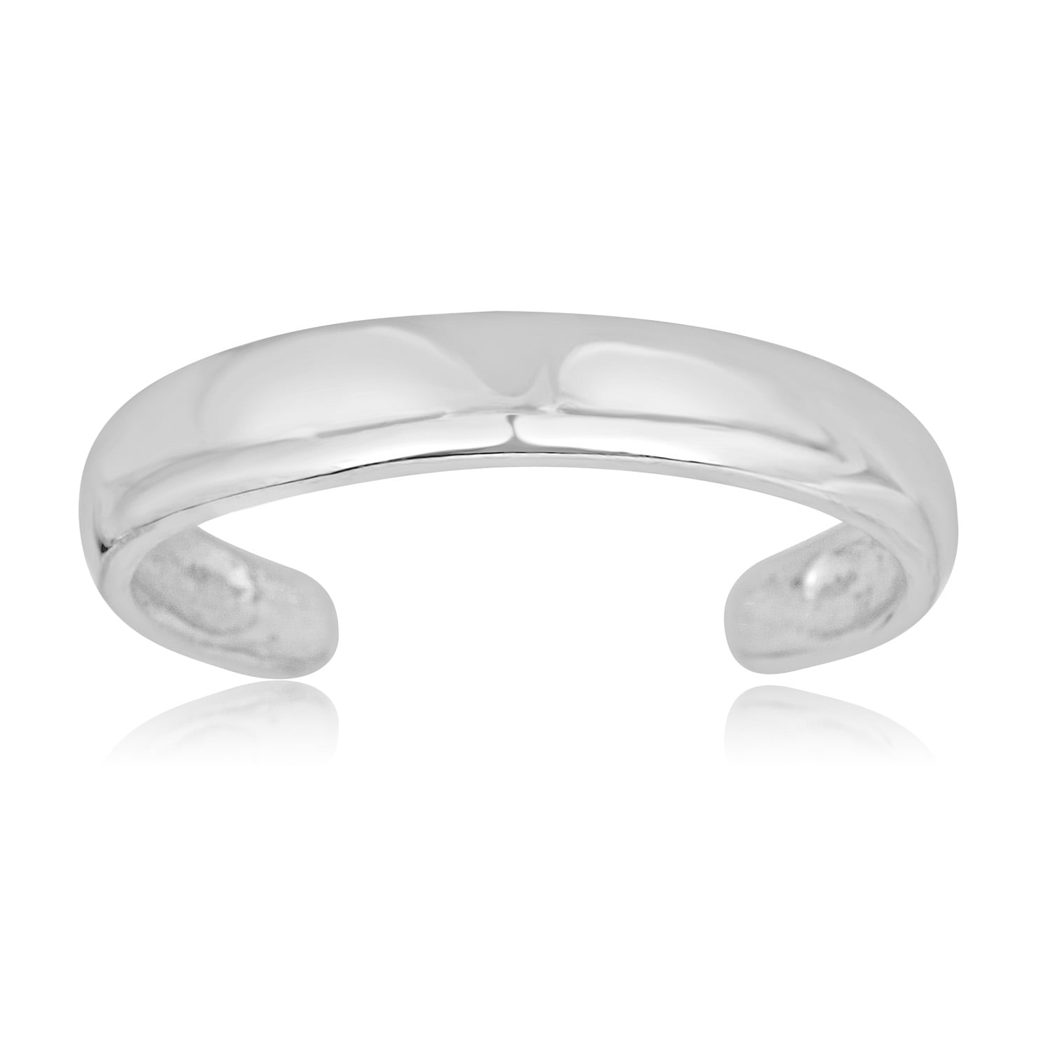 AVORA JEWELRY 10K White Gold Adjustable Minimalist Toe Ring Walmart