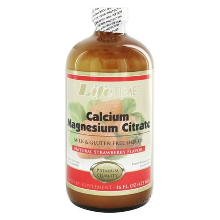 LifeTime Vitamins - Liquid Calcium Magnesium Citrate Natural Strawberry Flavor - 16 (Best Brand Of Magnesium Citrate)
