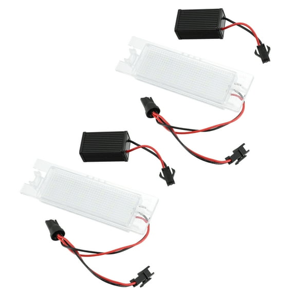 2pcs LED License Plate Light Lamp with Decoders for Alfa Romeo 147 156 159 166 6000K 13.5V 2.0W White