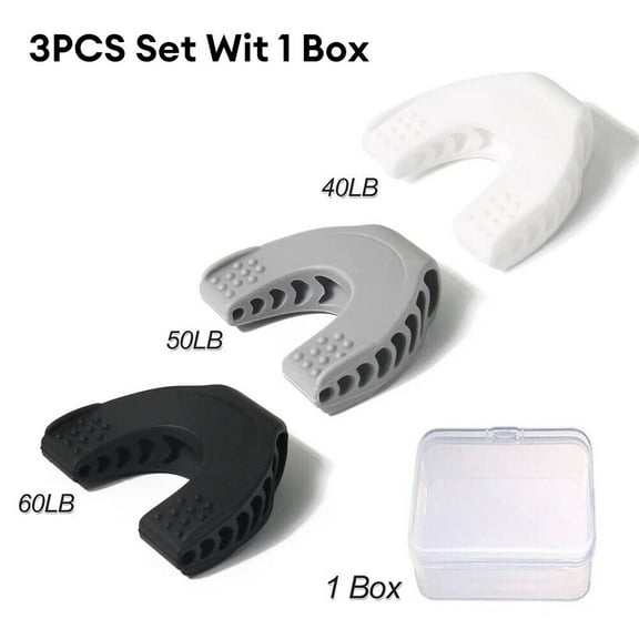 WEISIPU 3PCS Jaw Exerciser 3 Resistance Levels Silicone Jawline Exerciser for Men& Women