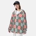 thumbnail image 3 of Fotbe Colorful Checkered Chaqueta con Protección Solar UPF 50+ para Hombre y Mujer, Camisa con Capucha y Bolsillos-Small, 3 of 7