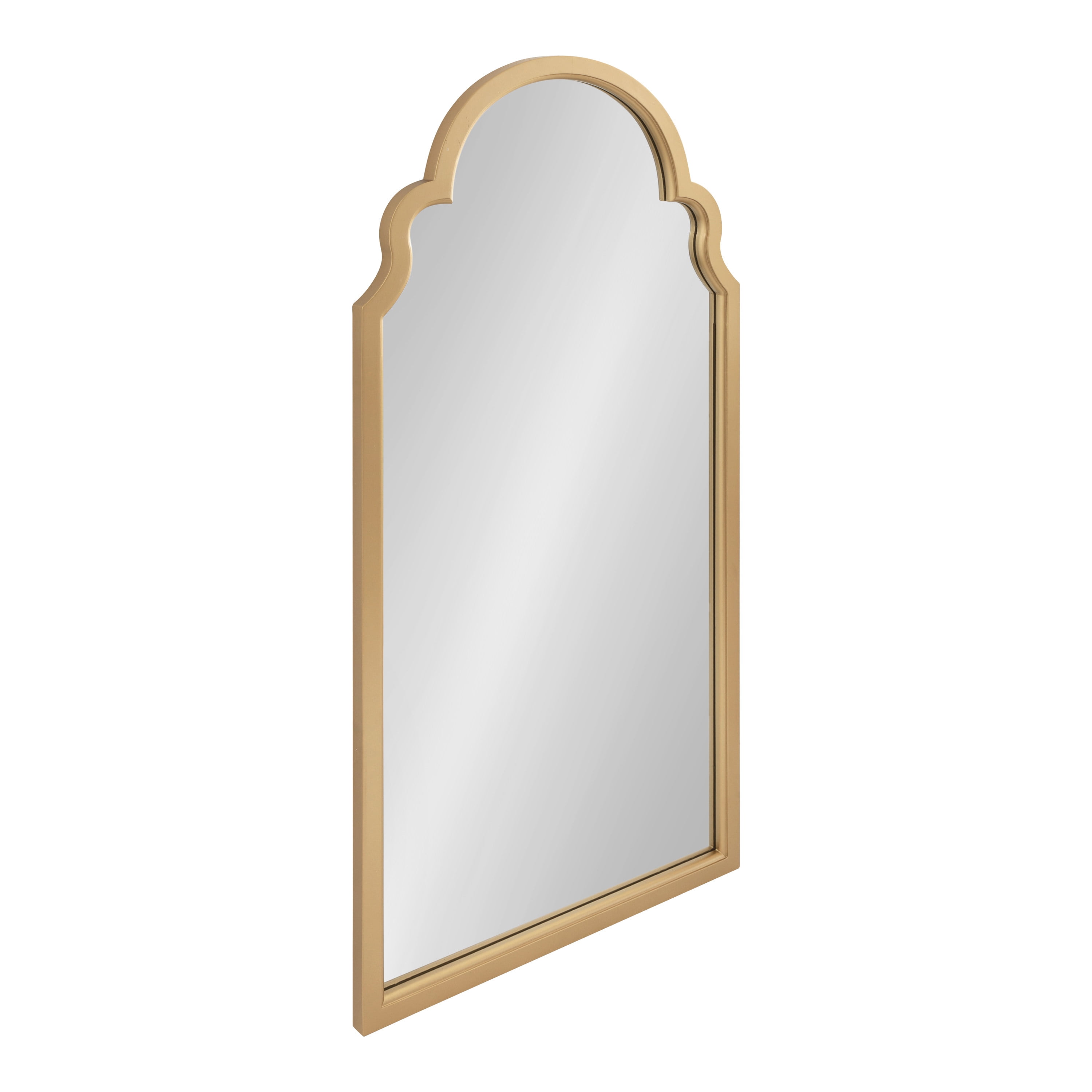 Kate and Laurel Hogan Wood Framed Arch Wall Mirror, 24 x 48, Gold