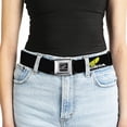 thumbnail image 5 of Honda Motorsports Belt, Seatbelt Buckle Belt, Honda Motorcycle Curved Logo Black Yellow White, 34 to 52 Inches, 5 of 9